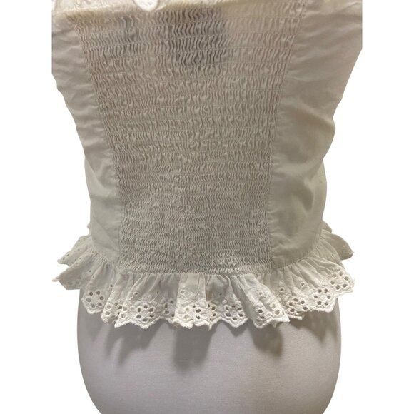 Reclaimed Vintage Strapless Top White Size 6 - Picture 12 of 15
